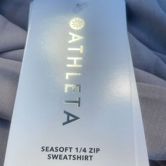 ATHLETA SeaSoft 1/4 Zip Sweatshirt 3X athleisure zip front high neck lavender. - Picture 5 of 9